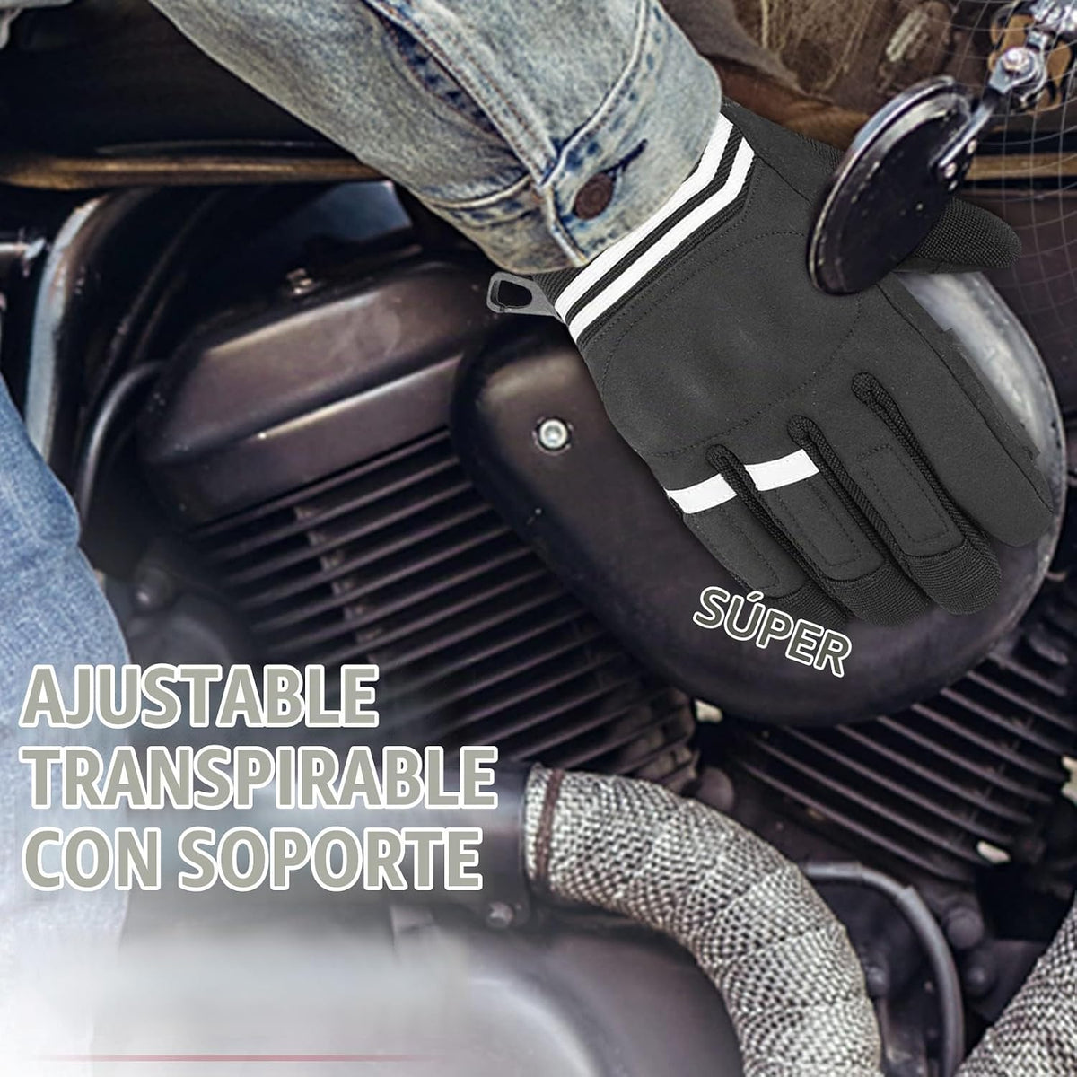 WFX Guantes de motocicleta de alta calidad, resistentes al viento,...
