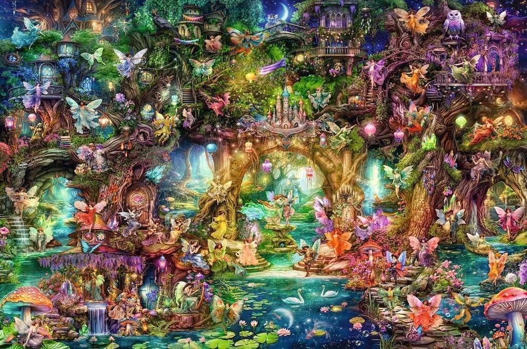 Ravensburger - El mundo oculto de las hadas - Rompecabezas de 4000...