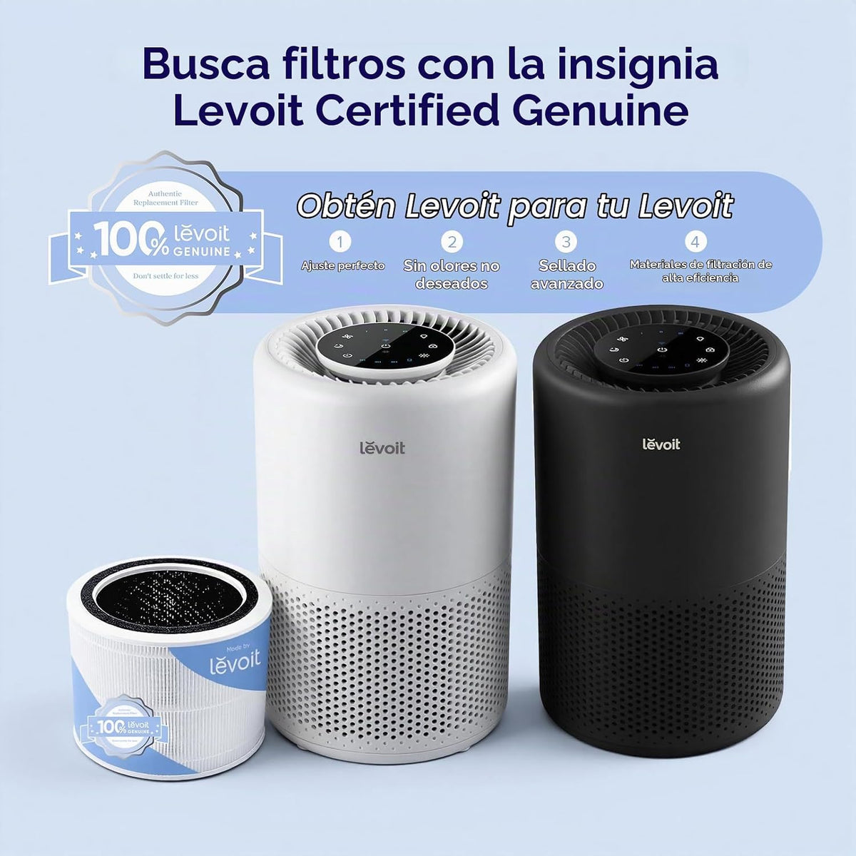 Levoit Purificador de aire para el hogar, mascotas, dormitorio, dor...