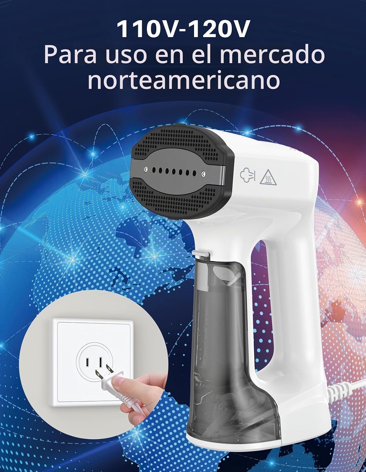 Sweepulire Vaporizador al vacío para ropa, vaporizador de mano de s...
