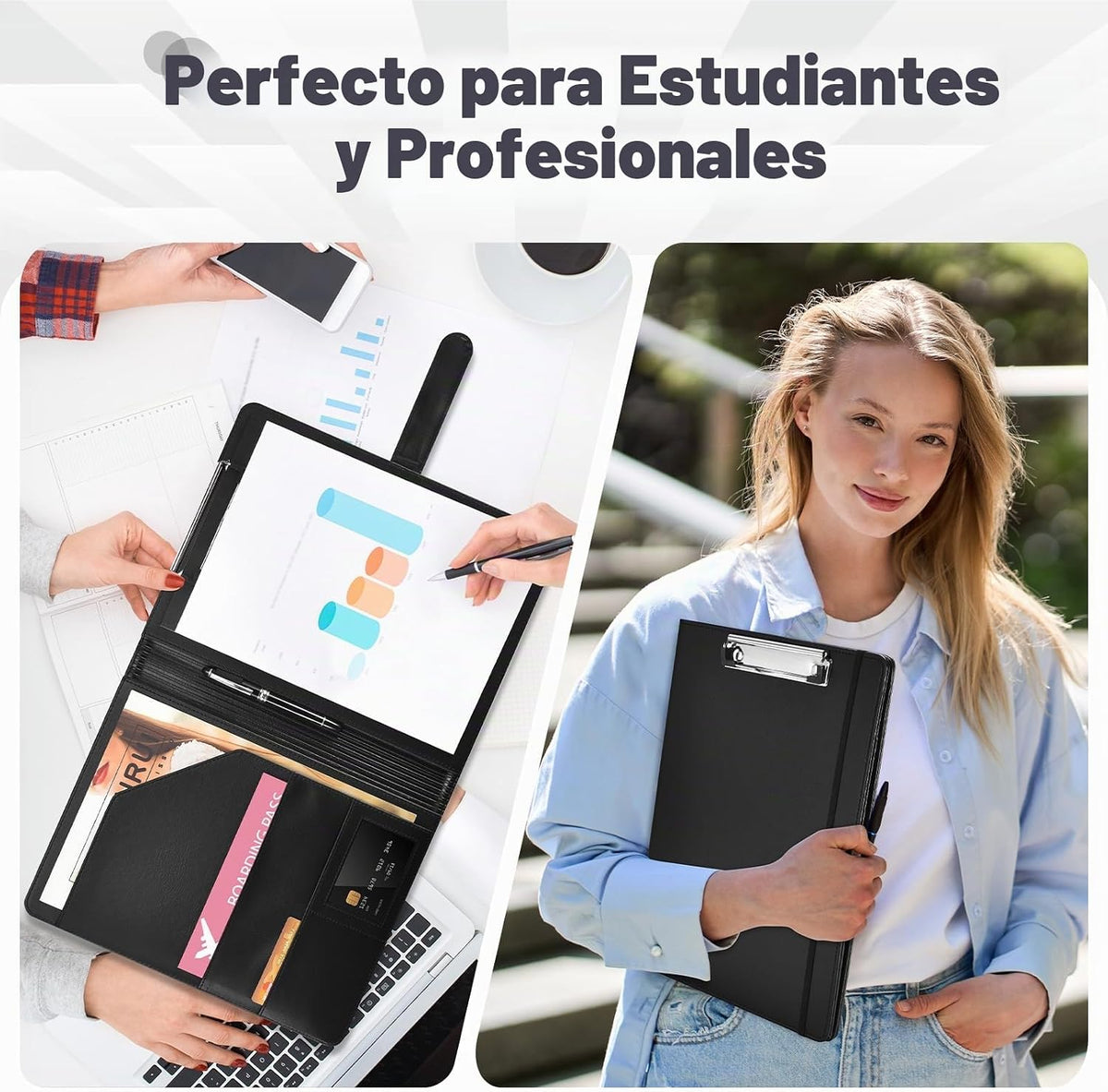 Portafolio con Portadocumentos Pacific Mailer Cuaderno con Portadoc...