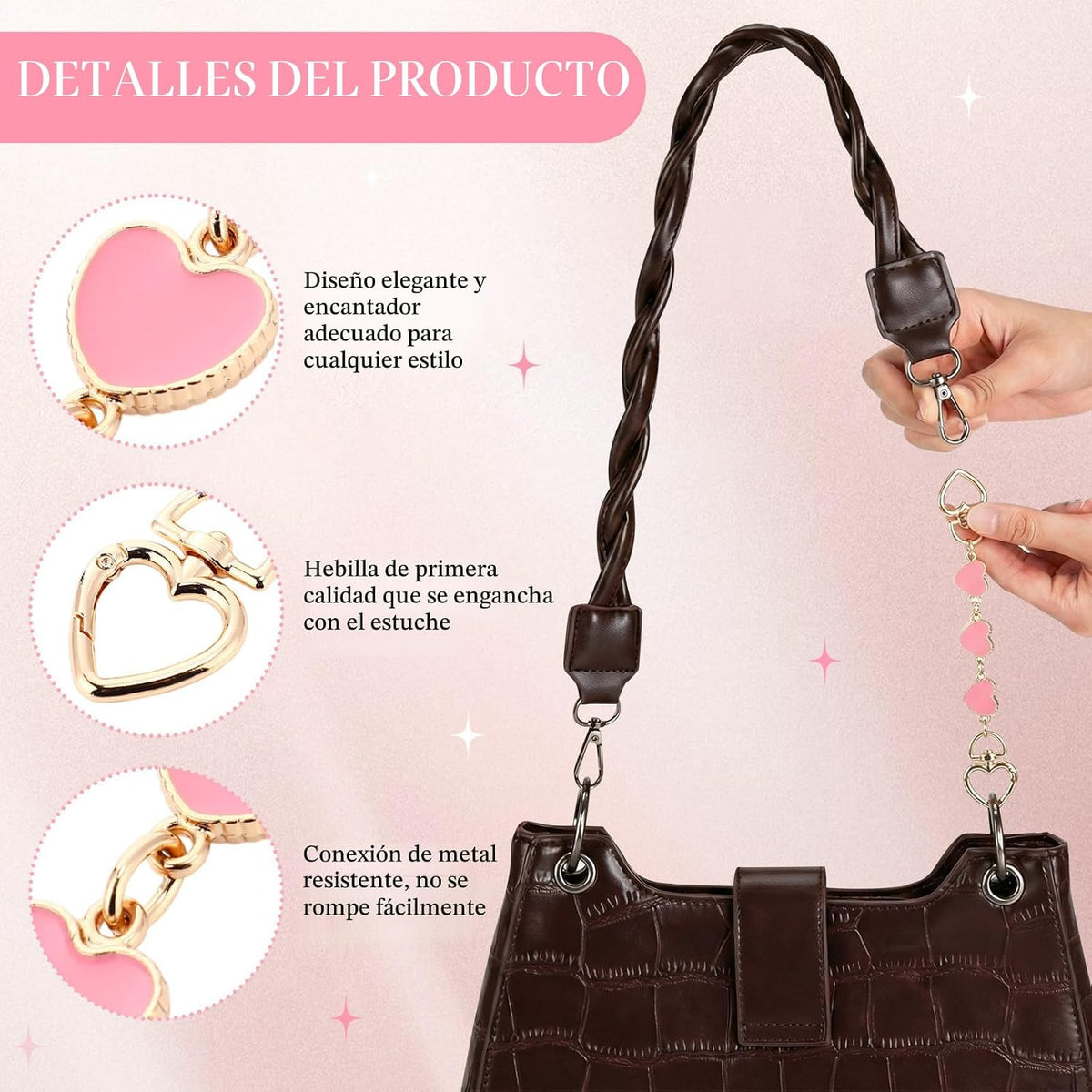 Sylixonae Juego de 7 piezas de accesorios para monedero con extenso...