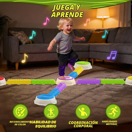 HYES - Piedras iluminadas y vigas de equilibrio para niños de 3 a 5...