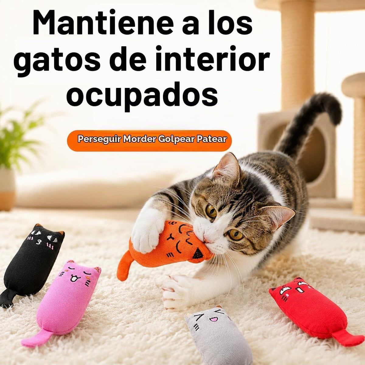 Legendog - 5 piezas de juguete para gatos, masticable, resistente a...