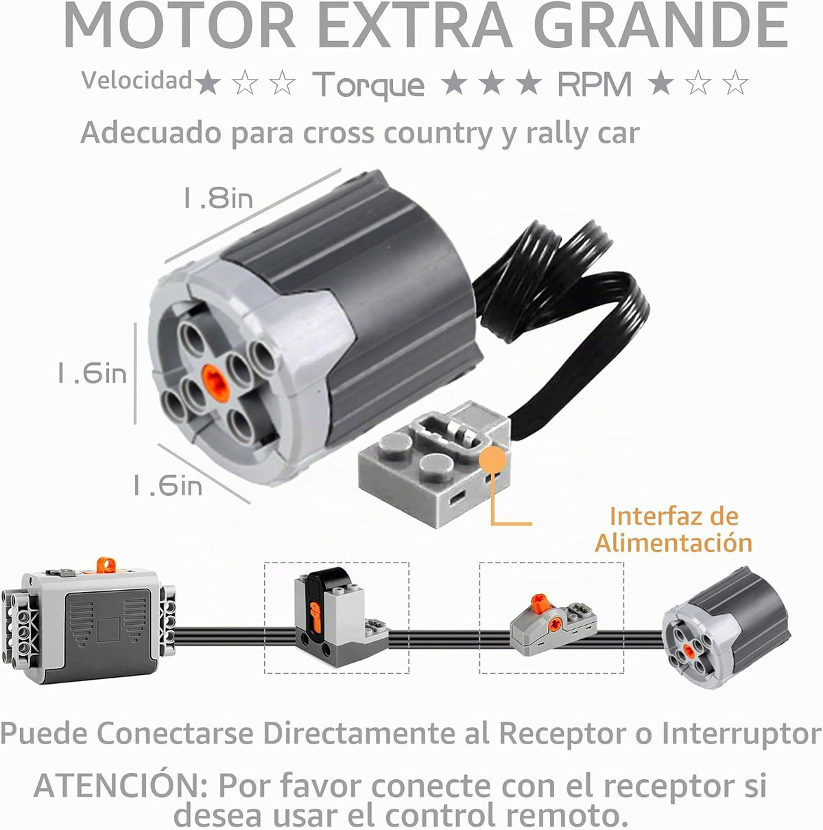Mutcretus Juego de Motor con Función de Potencia de 54 Piezas, Cont...