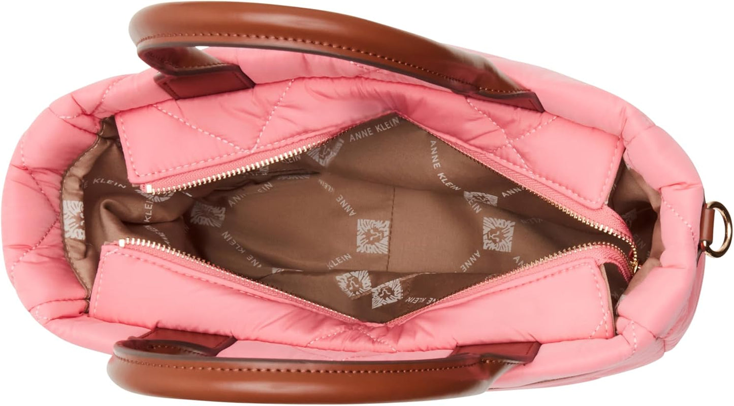 Anne Klein Bolso satchel Anne Klein Ew de nailon acolchado para muj...