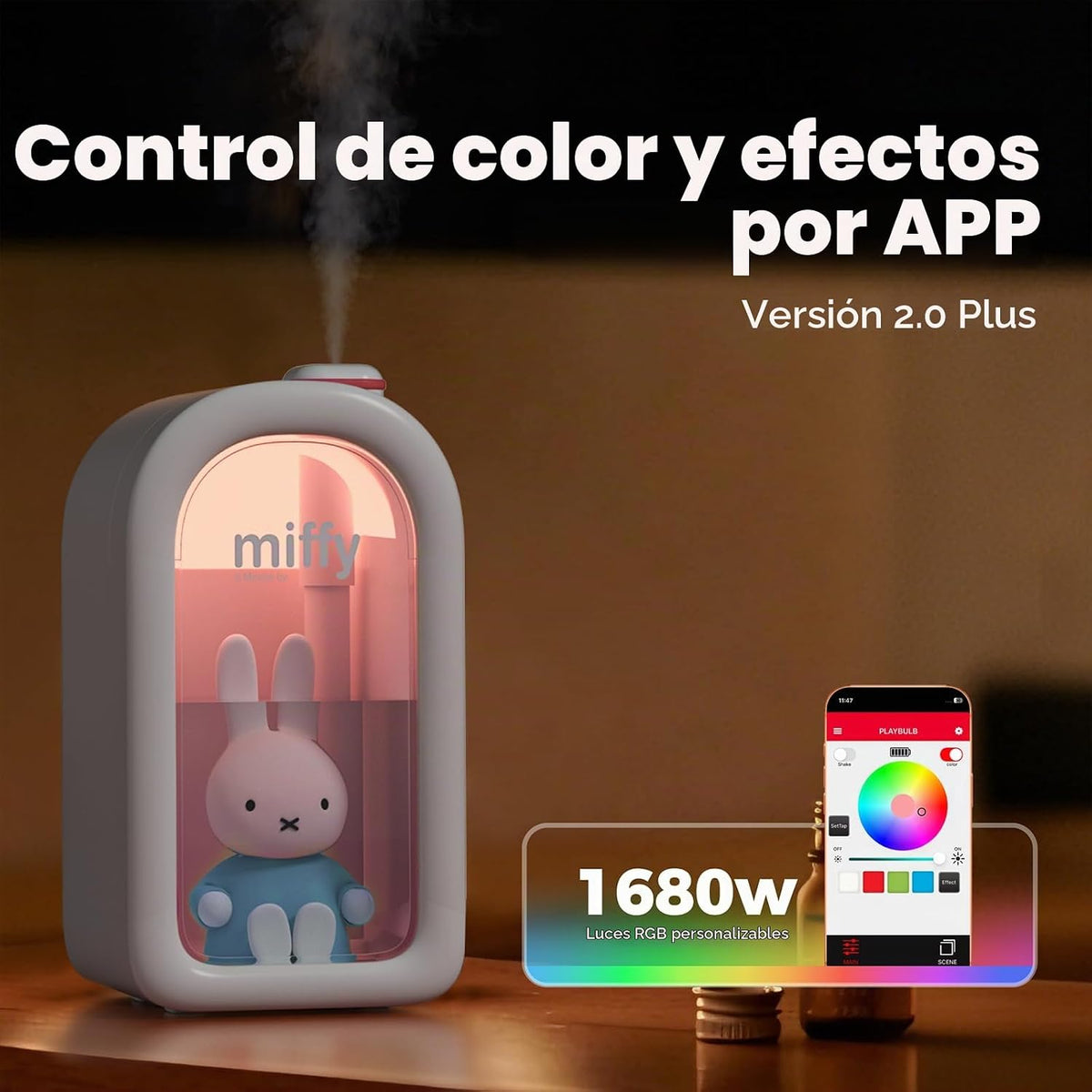 Mipow X Miffy Humidificador de niebla fría \u2013 Humidificador ult...