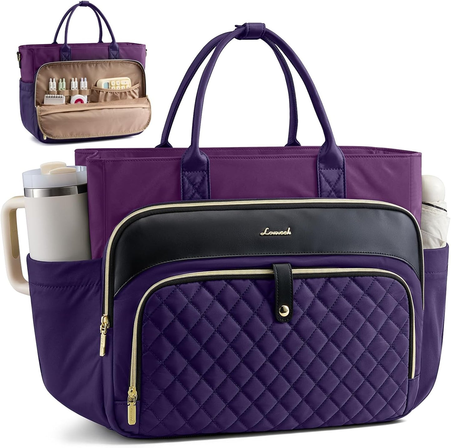LOVEVOOK Bolsa de mano para profesora para mujer, bolsa de computad...