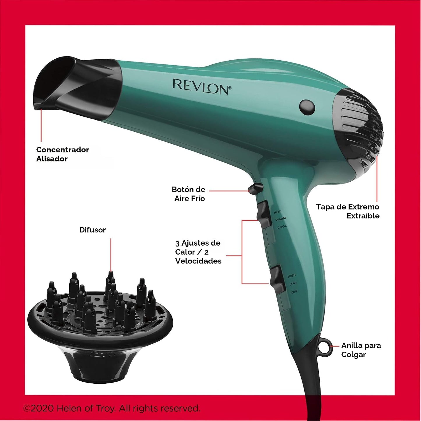 Secador de pelo Revlon con booster de volumen | 1875W para elevació...