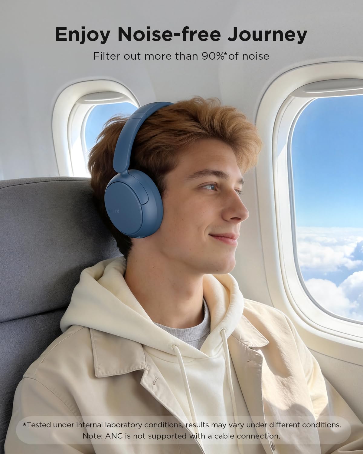 TALIX H30 Auriculares híbridos con cancelación activa de ruido, 110...