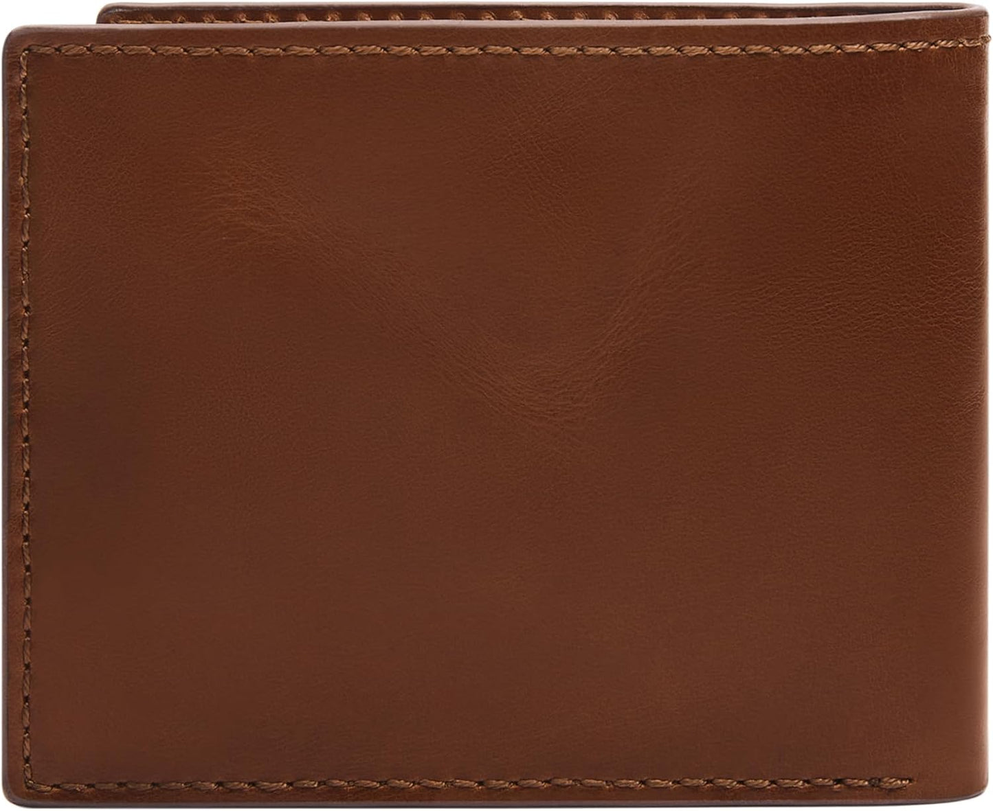 Fossil - Cartera de cuero plegable para hombre Hayes con ventana ab...