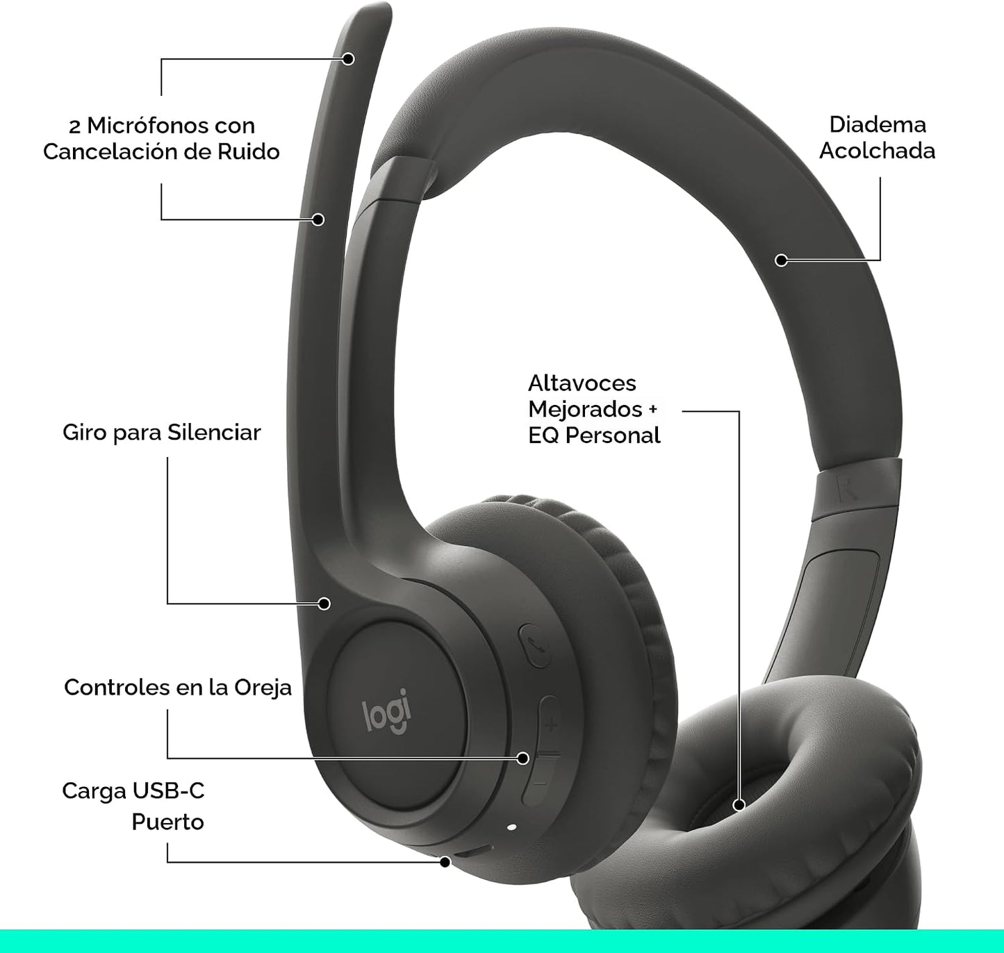 Logitech Zone 301 Auriculares inalámbricos Bluetooth - Grafito | Mi...