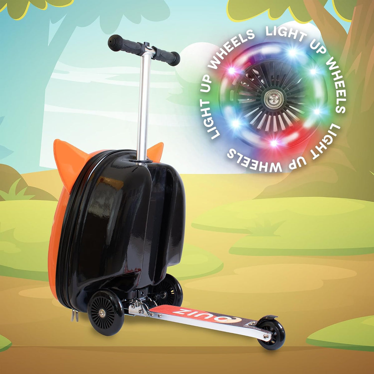 Flyte Maleta Scooter - 2 en 1, Maleta de 18 pulgadas para Montar pa...