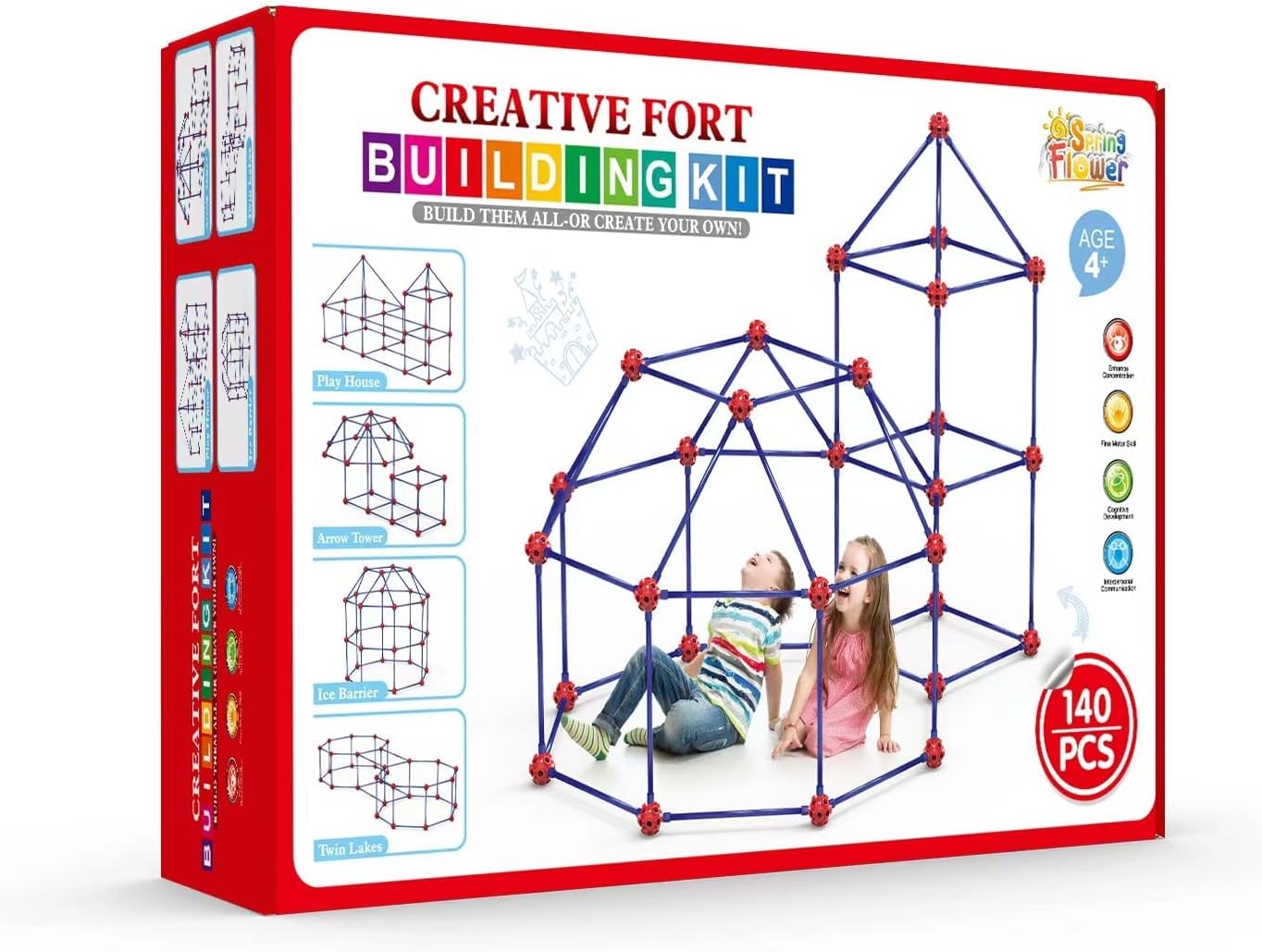 Kit de construcción de fortalezas para niños, juguetes de construcc...