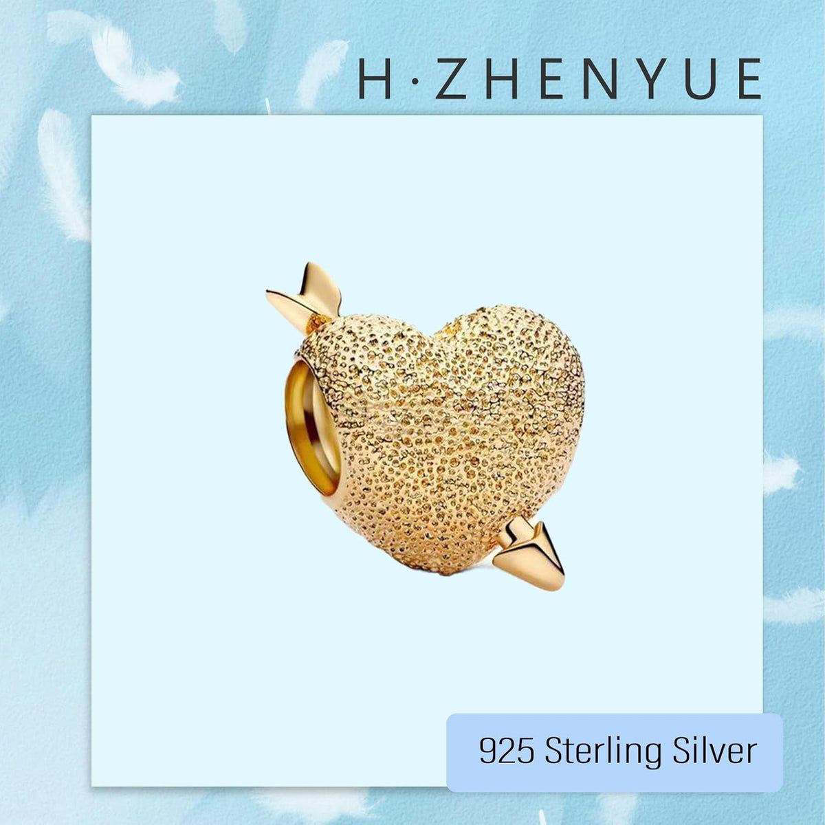 H.ZHENYUE Dijes de plata esterlina 925 con diseño de personaje de p...