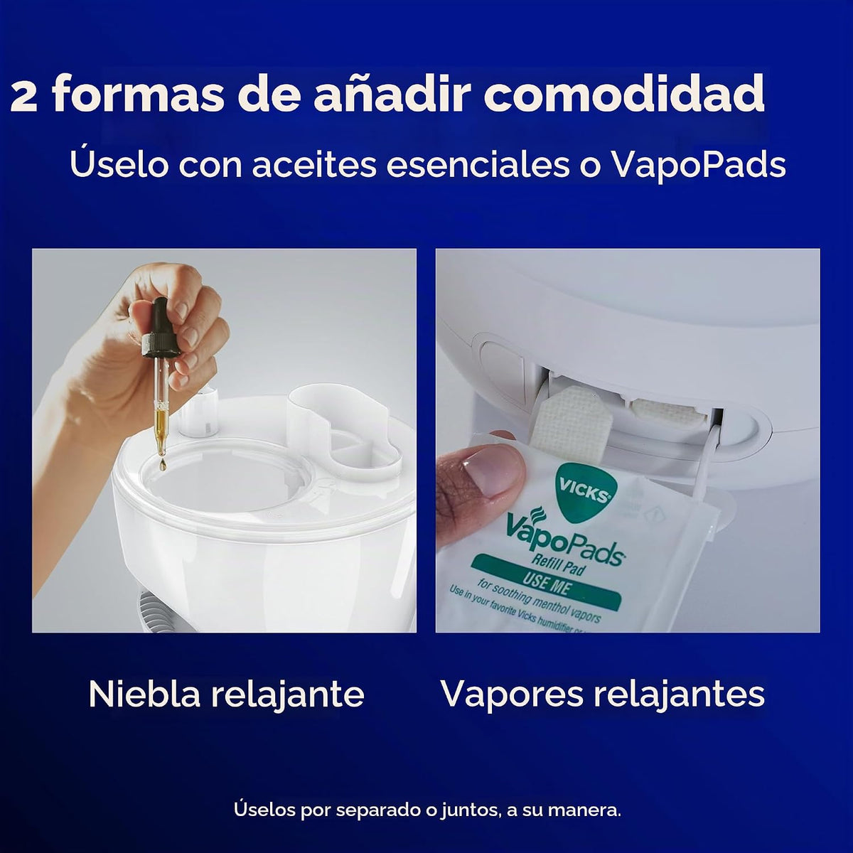 Vicks NaturalCare Humidificador ultrasónico de niebla fría (VUL530)...