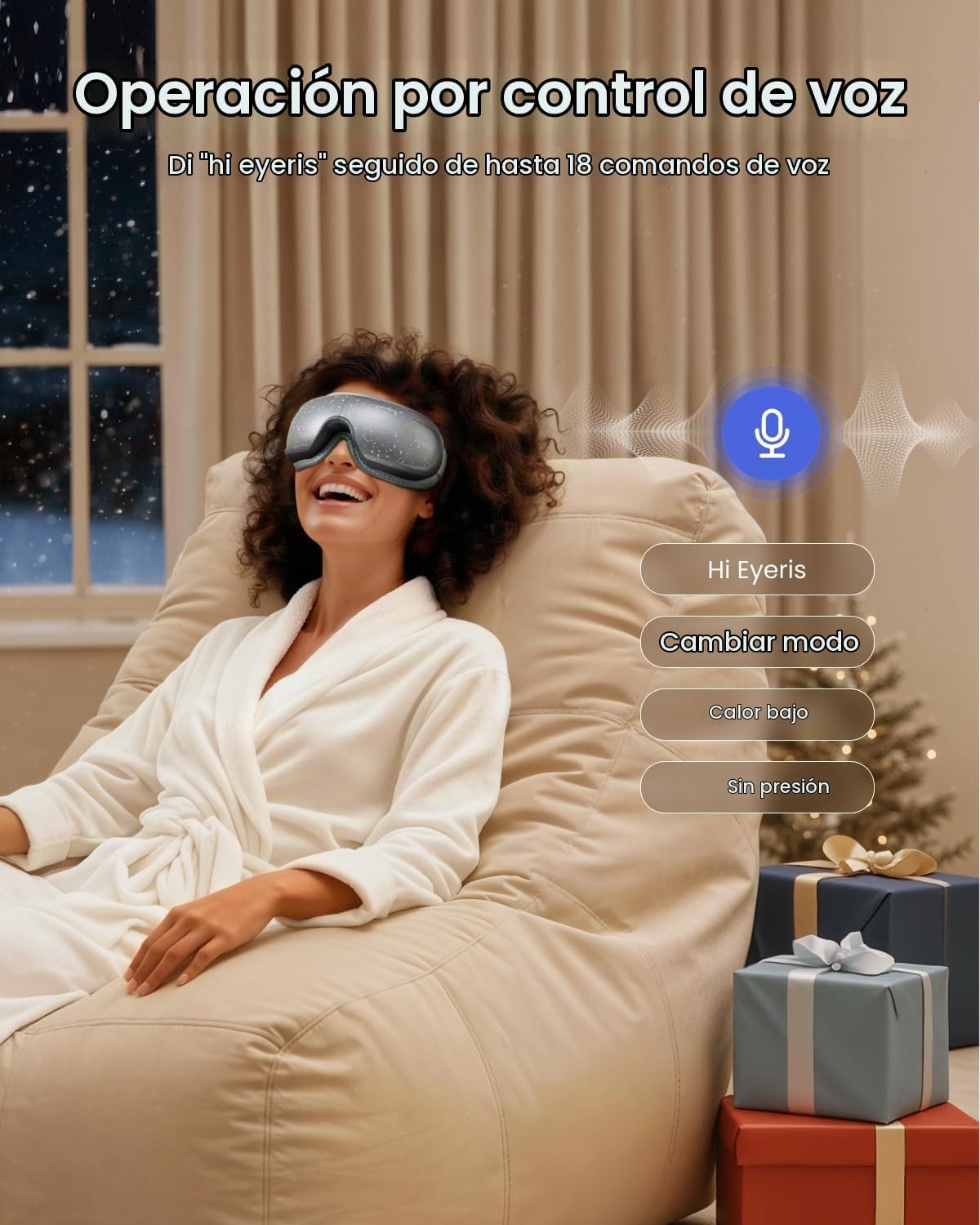 RENPHO Masajeador de ojos de edición limitada de Navidad con calor...