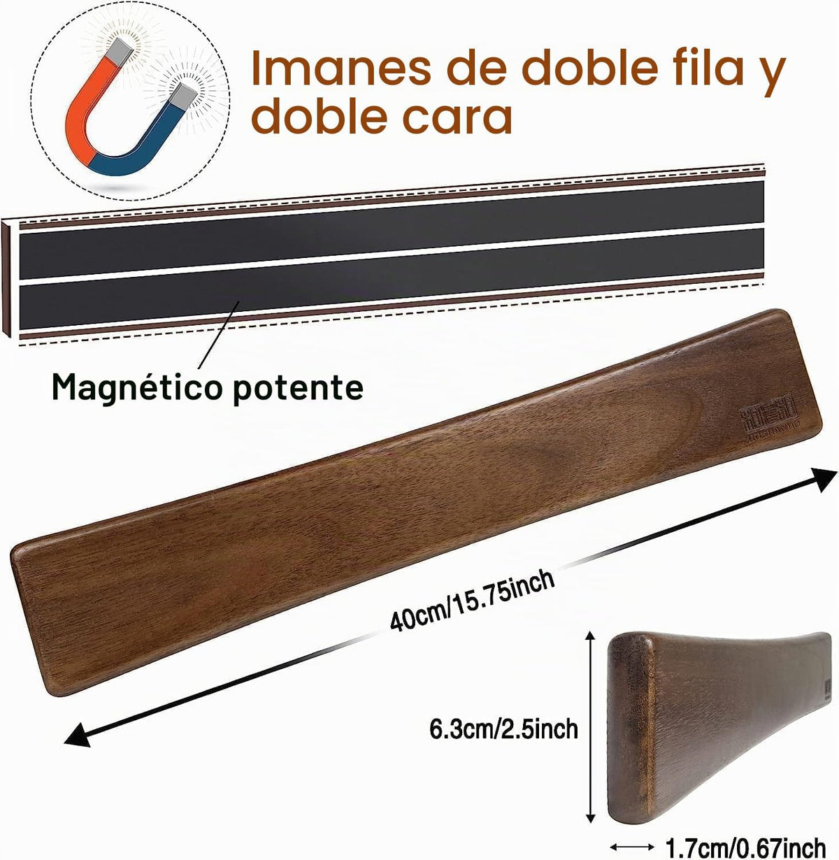 DDF iohEF Juego de cuchillos con tira de cuchillos, juego de 8 cuch...
