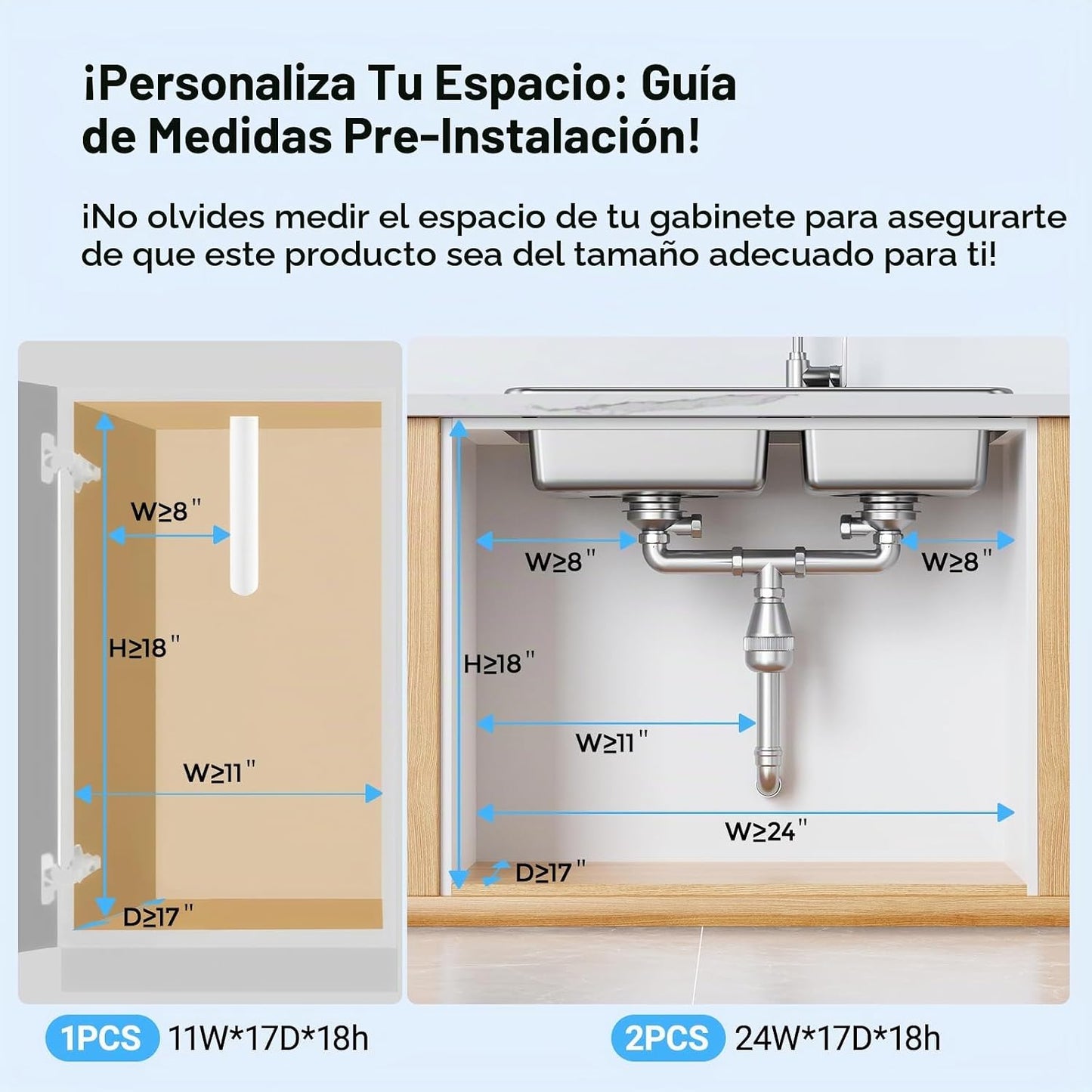 TISTAYA Organizador extraíble para debajo del fregadero de la cocin...