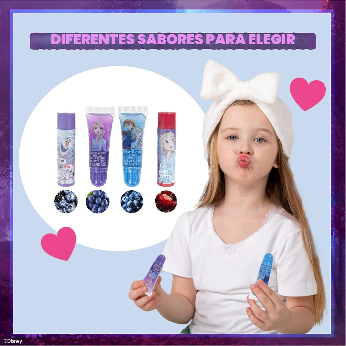 Disney Frozen - Juego de maquillaje con bolso, brillo de labios y a...