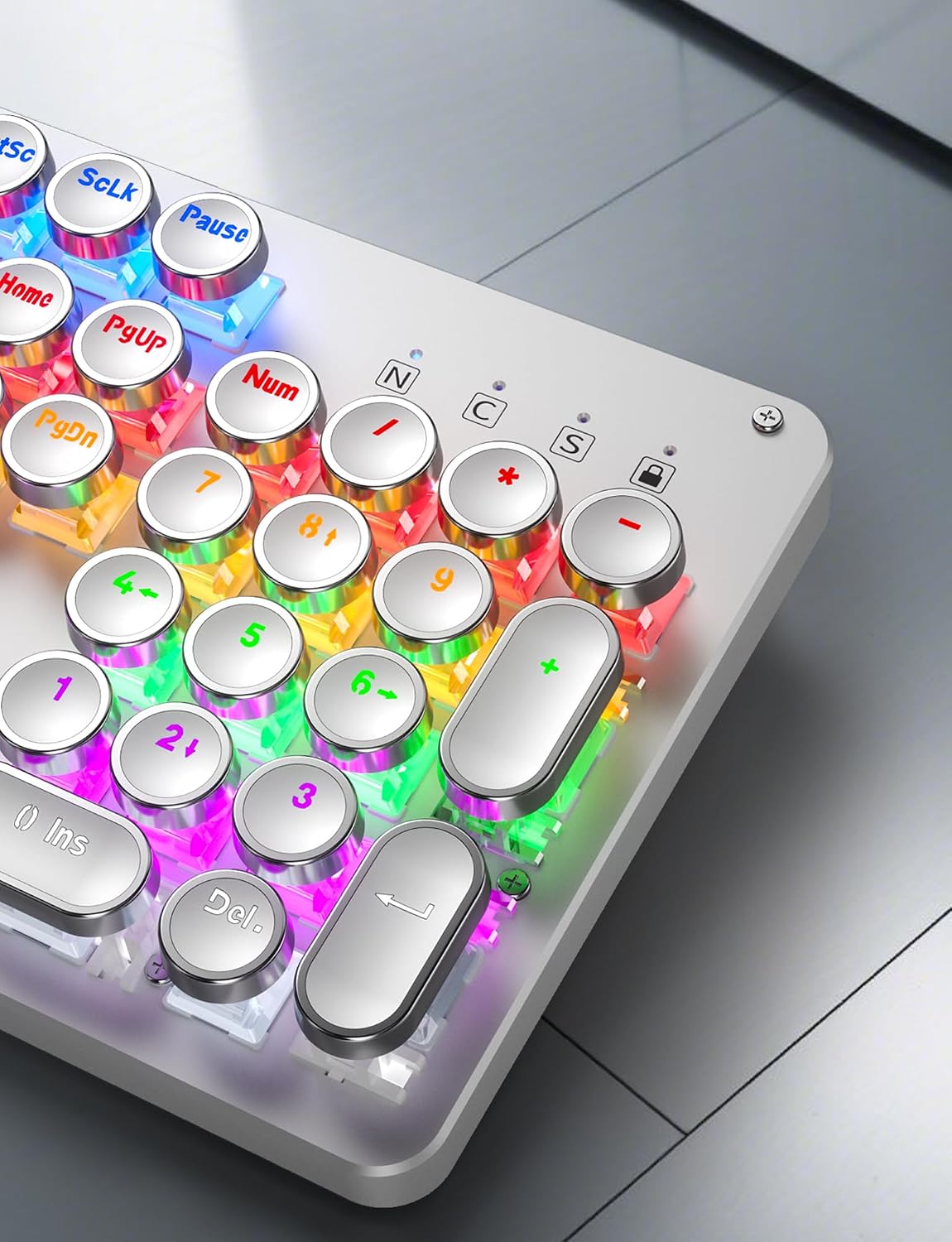 Punk Blue Switch - Juego de teclado mecánico para juegos, teclado U...