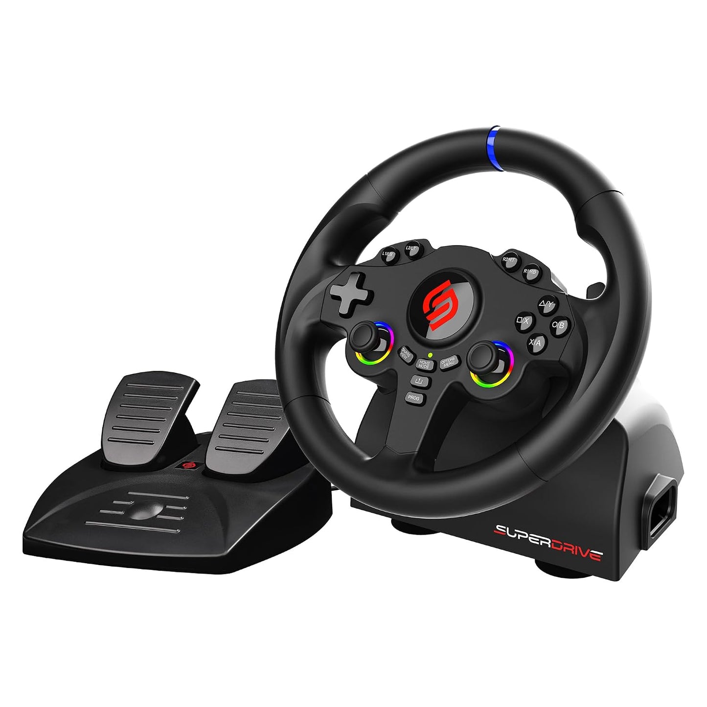 SUBSONIC Racing 220RS-5 RGB Volante para juegos PS5 y PC \u2013 Ped...