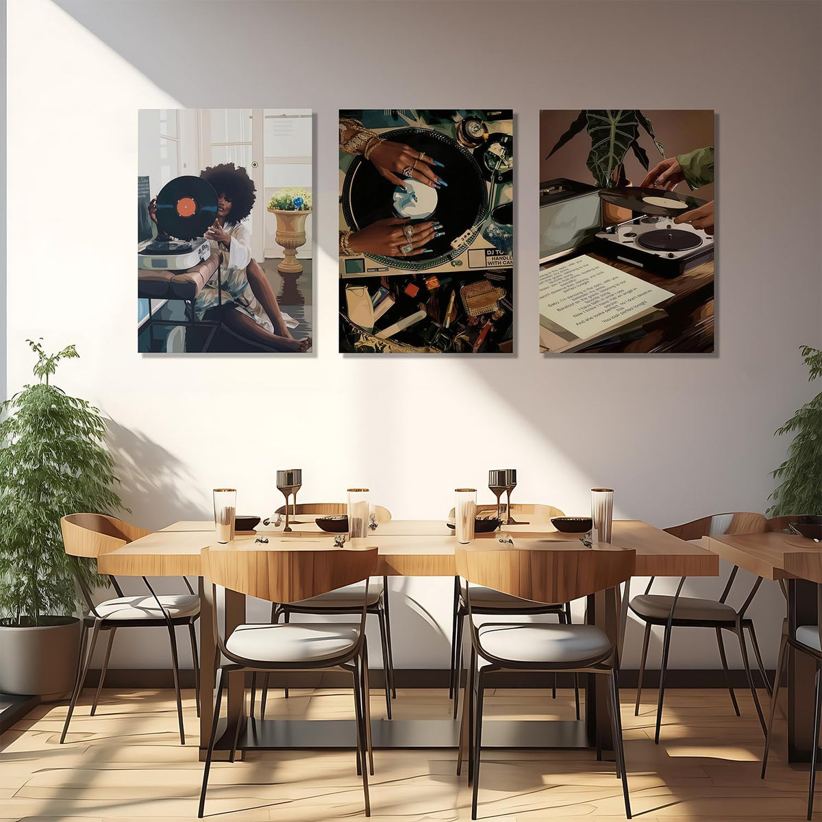 Decoración de pared de chica negra para dormitorio y sala de estar,...