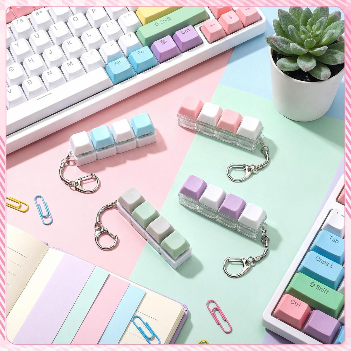 Halloscume 4 piezas Teclado para adultos Juguete para apretar con c...