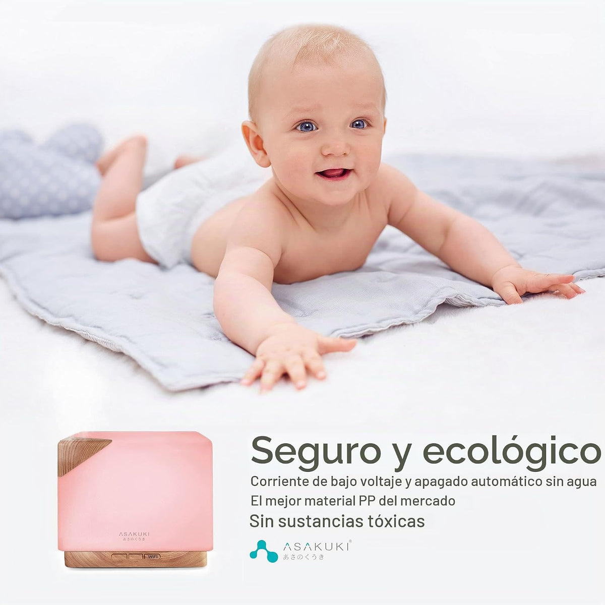 ASAKUKI Difusor de aceite esencial inteligente con aromaterapia y W...