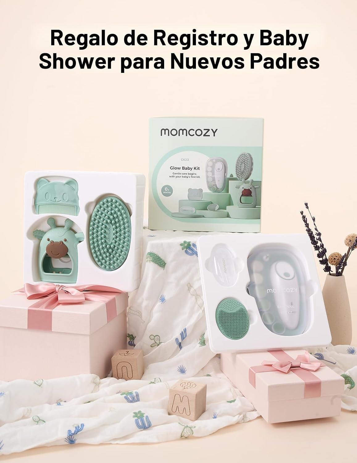 Momcozy Kit Bebé Glow, Kit Esencial para Baby Shower y Registro par...