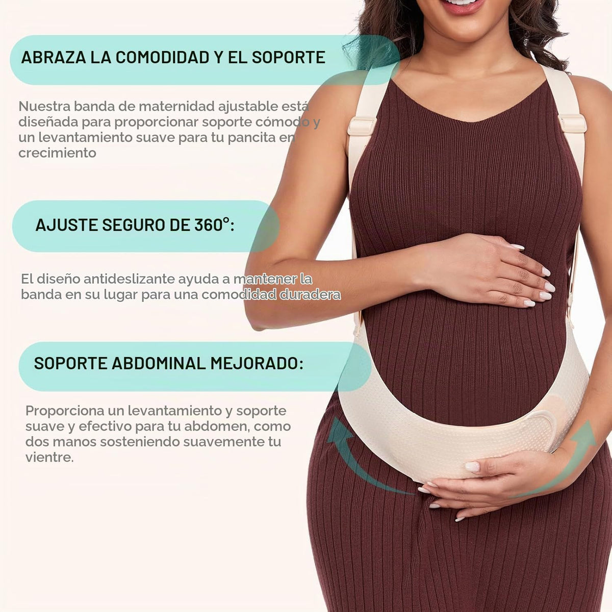 MAMODY Bandas para el vientre para mujeres embarazadas, cinturón de...