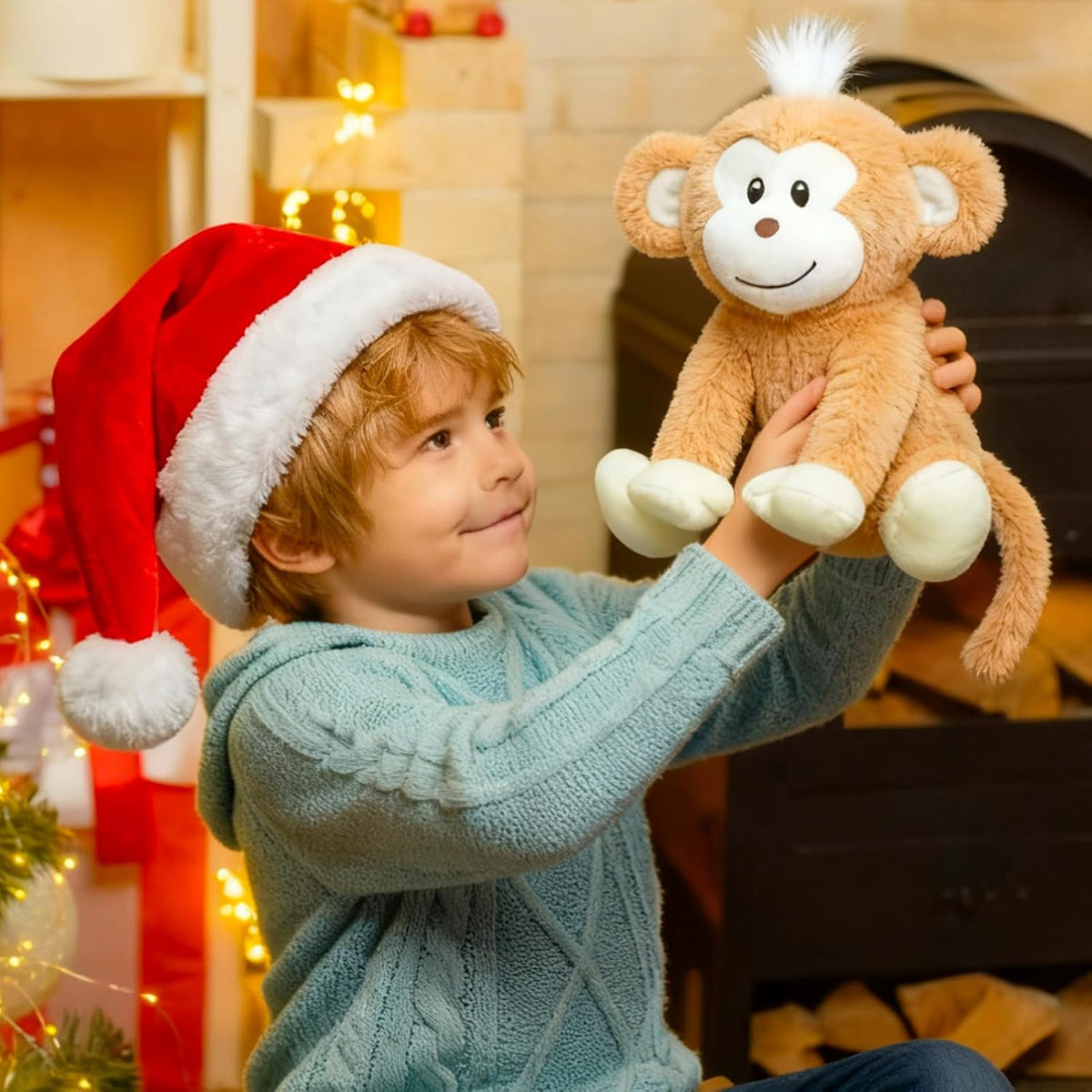 HollyHOME Animal de Peluche de Mono de Felpa Mono Lindo Juguetes de...