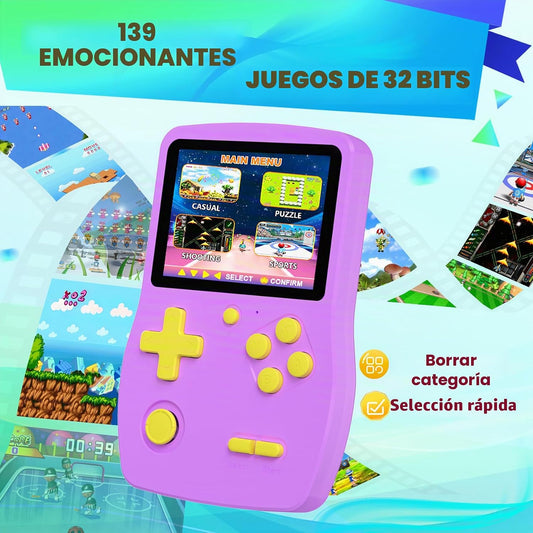 32 juegos de mano para niños precargados 139 videojuegos retro, mor...