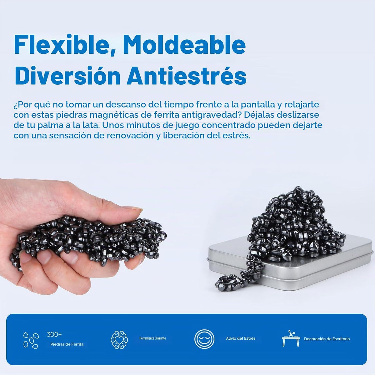 DYRDM Masilla de ferrita 300+ negra, accesorio de escritorio para a...