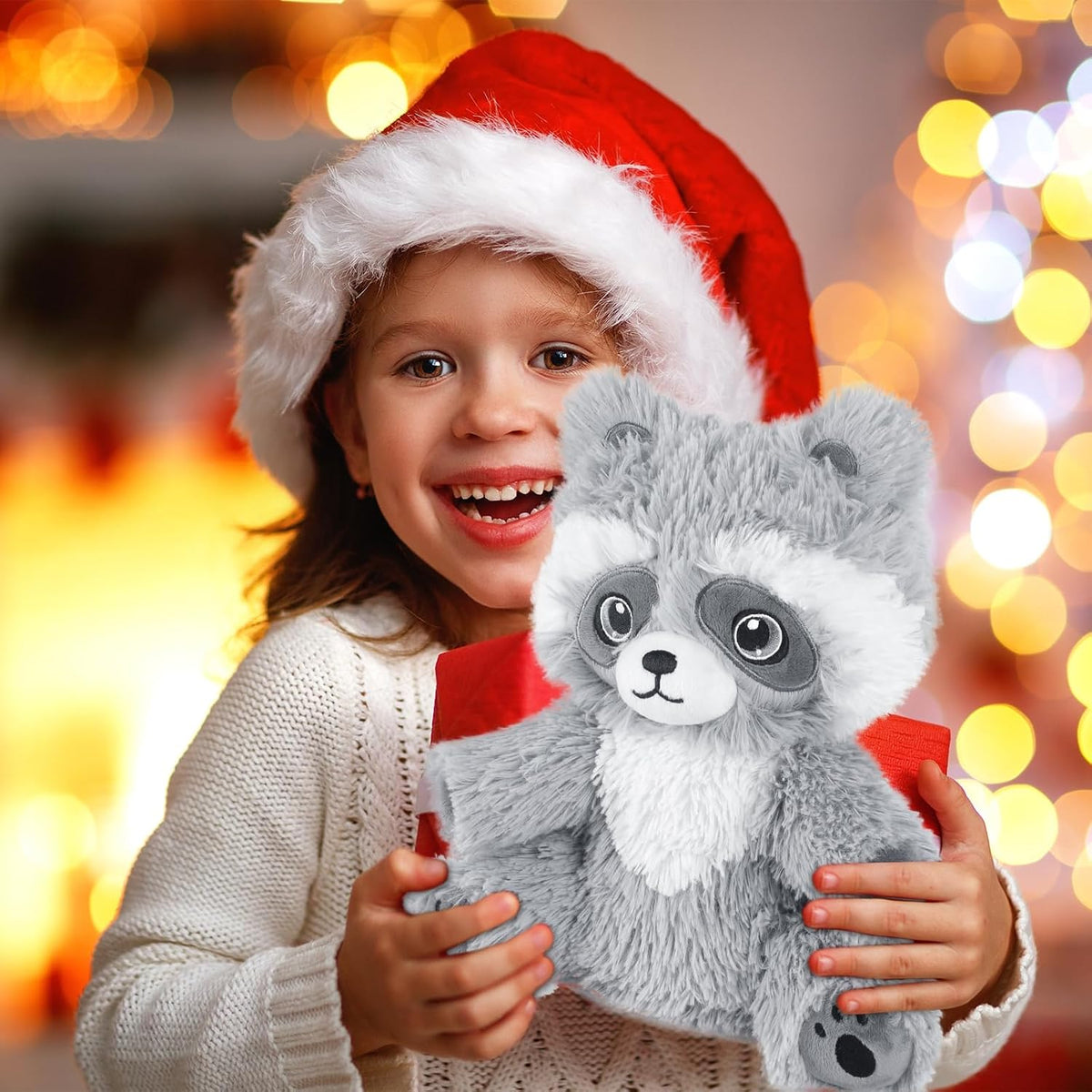 SuzziPals - Peluche de mapache calentable y enfriable, almohadilla...