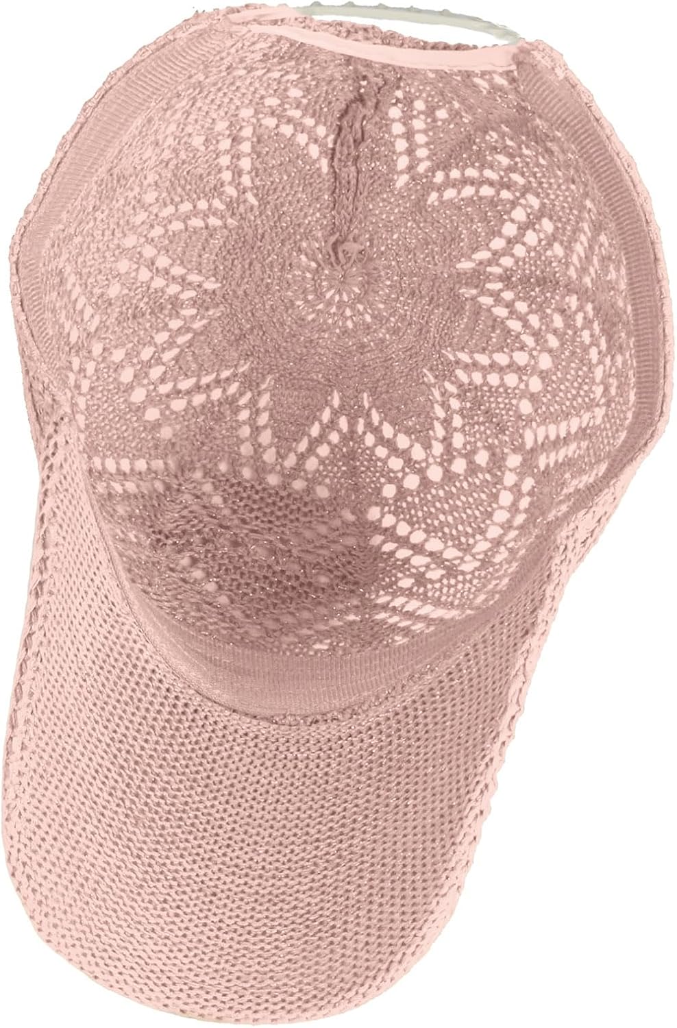 FASHIXD Gorra de béisbol de malla tejida para mujer, de hilo de ver...