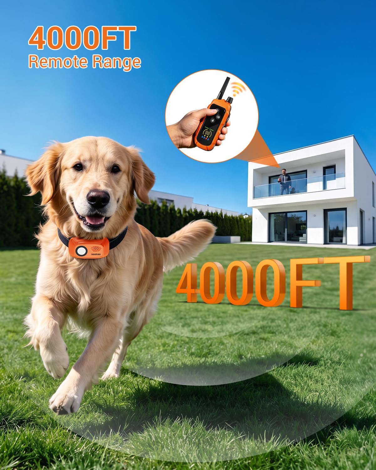 Collar de choque para perros de 25 a 150 libras, collar de entrenam...