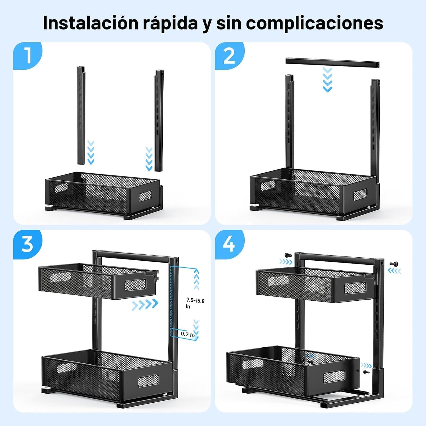 TISTAYA Organizador Debajo del Fregadero, Organizadores y Almacenam...