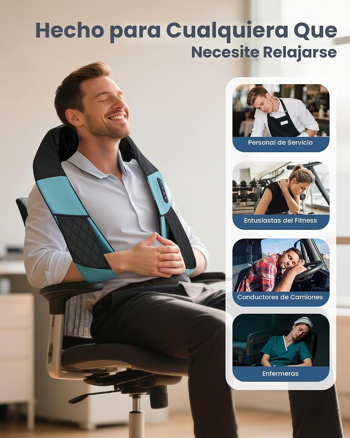 COMFIER Masajeador de cuello y hombros Shiatsu mejorado 2026 con ca...