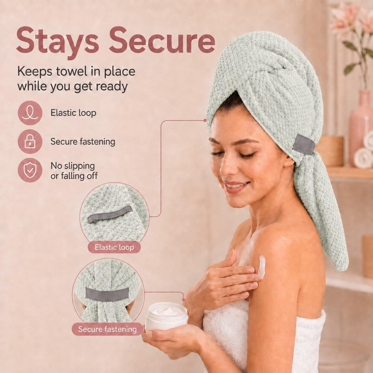 Netcken Toalla grande de microfibra para mujer, secado rápido (verd...
