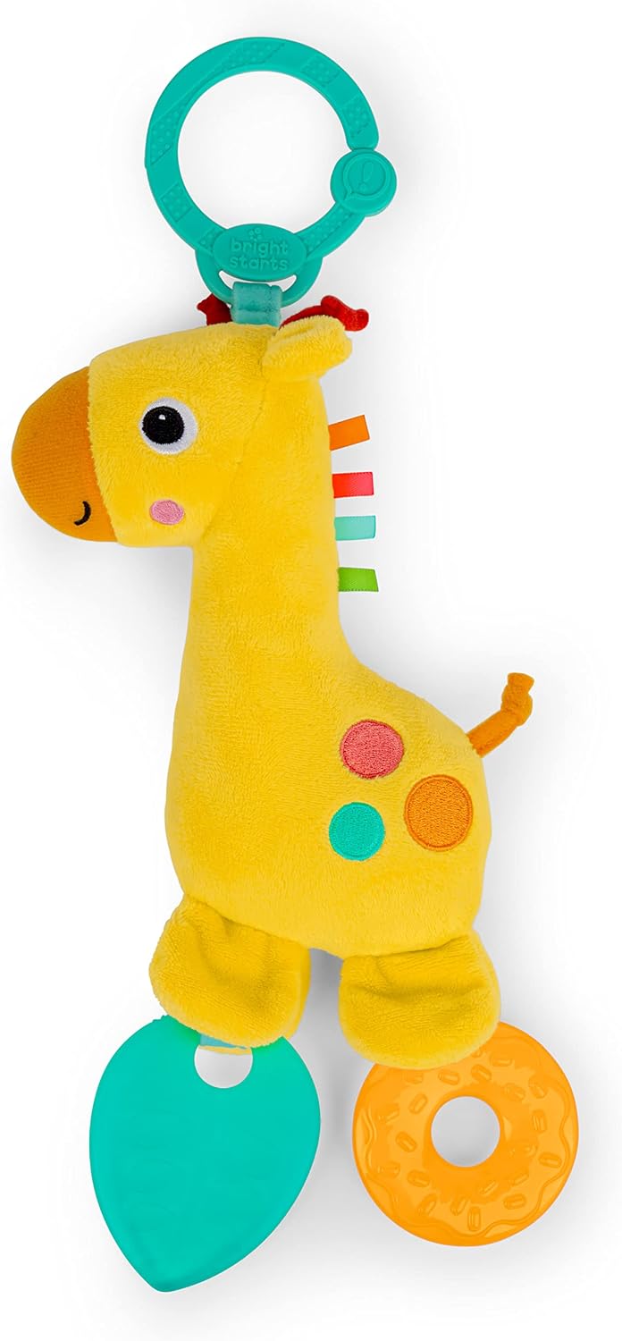 Bright Starts Safari - Juguete de sonajero y mordedor para cochecit...