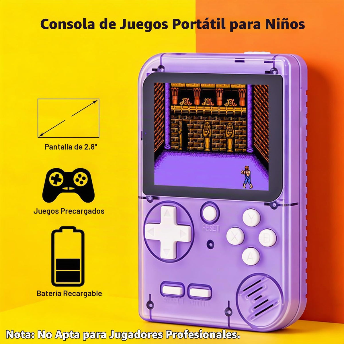 Consola de juegos portátil para niños precargada 400 juegos clásico...
