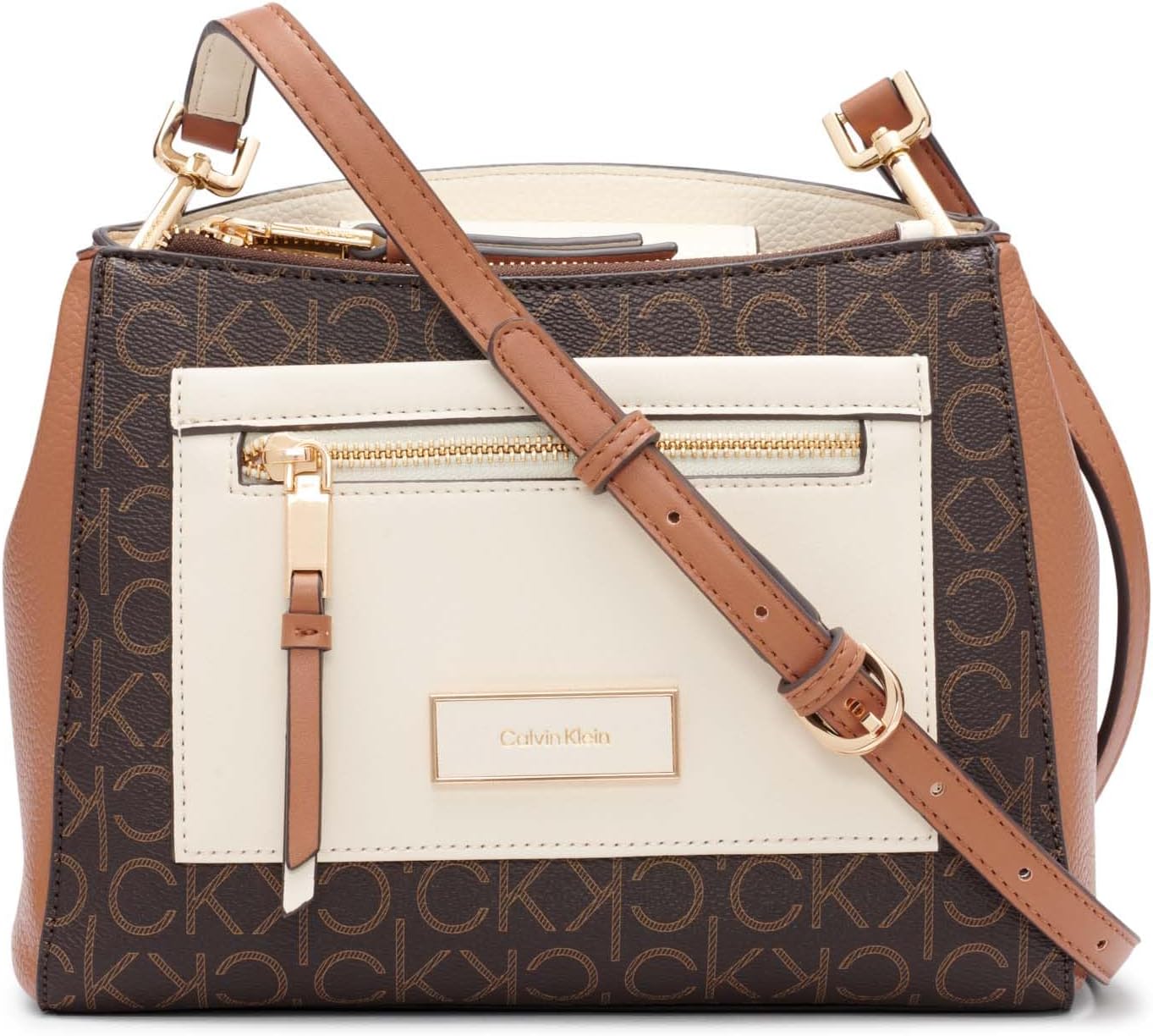 Calvin Klein Bolso bandolera Hadley con tres compartimentos para mujer