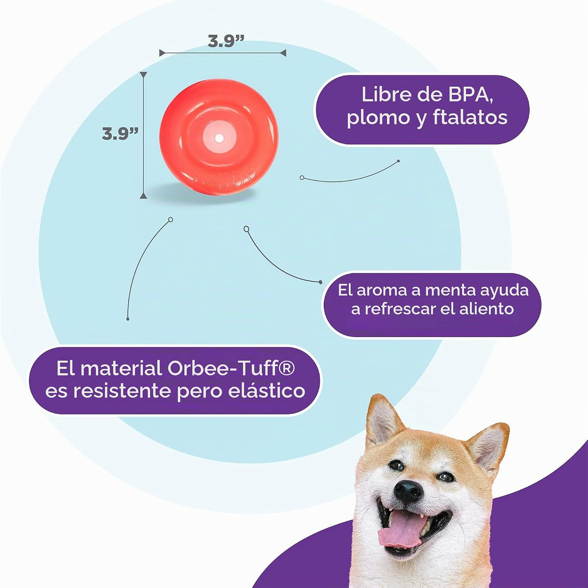 Planet Dog Orbee-Tuff Lil' Snoop - Juguete interactivo para per...