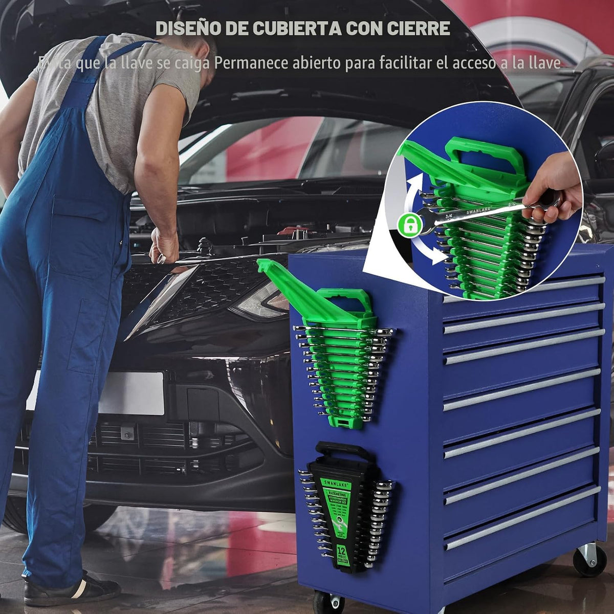 Juego de llaves de trinquete de 12 piezas, SAE 1\/4 - 3\/4 pulgadas...
