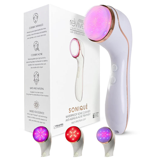 reVive Light Therapy Lux Collection Soniqué Limpiador, Cepillo Limp...