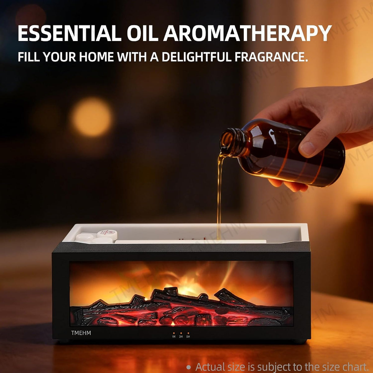 TMEHM Humidificador difusor de aire con llama de chimenea, difusor...