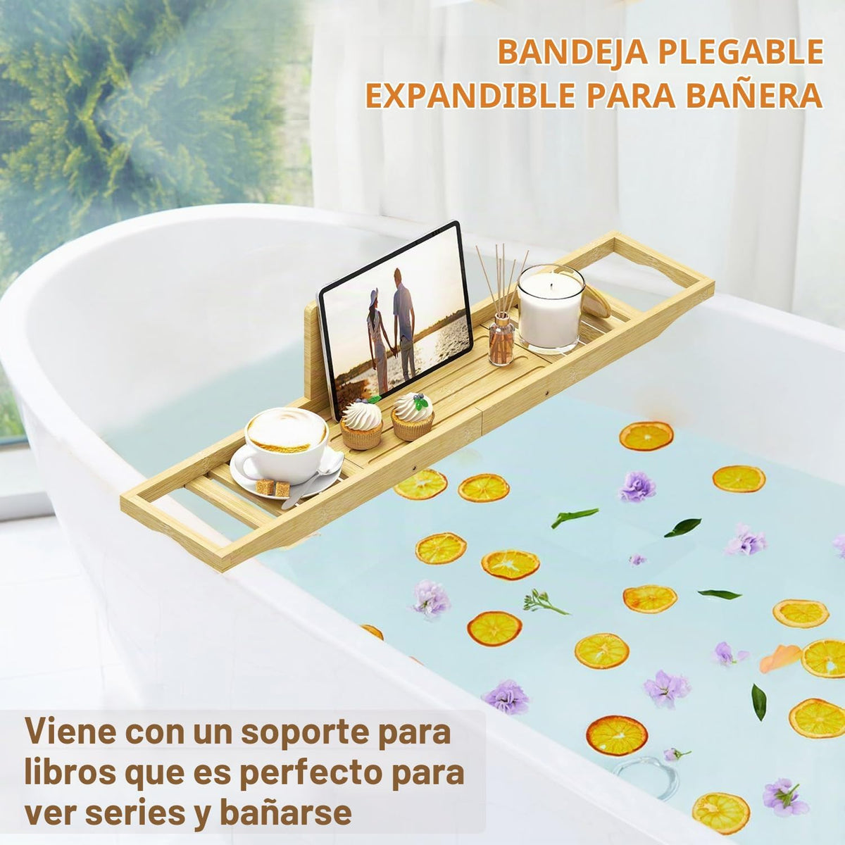 Bandeja de bañera - Bandeja de baño - Bandeja de mesa de bañera - B...