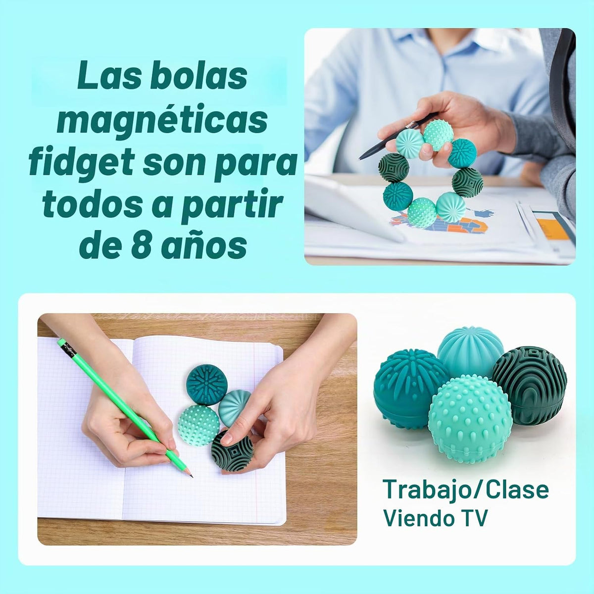 iKrto Fidget Toys - Bolas magnéticas para el estrés para adultos y...