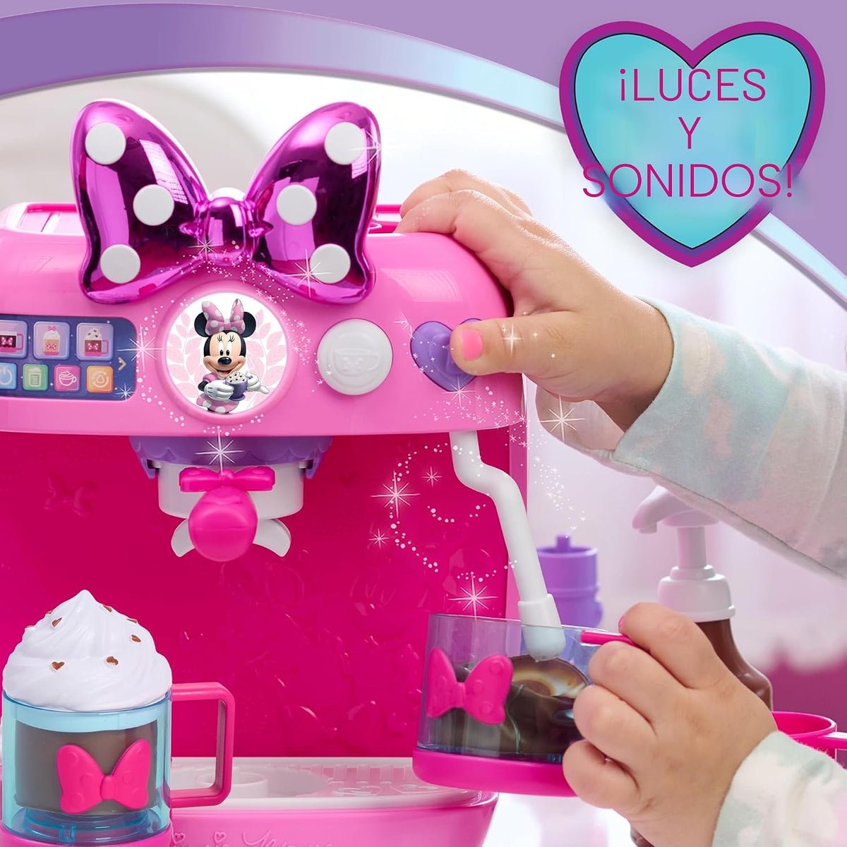 Disney Jr. Minnie Mouse Rise &amp; Shine Bowrista Set, Máquina de J...